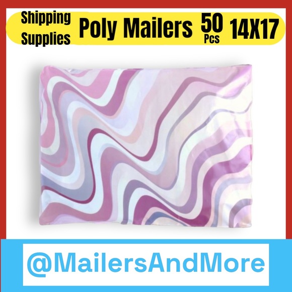 Other - 50 14X17 Poly Mailers Abstract Swirl Shipping Envelopes PRICE IS FIRM